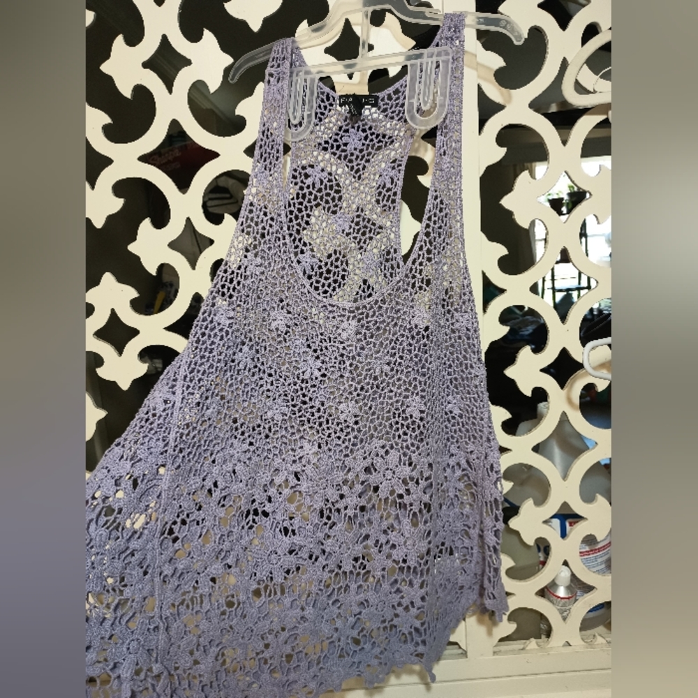 Crochet purple fang tank